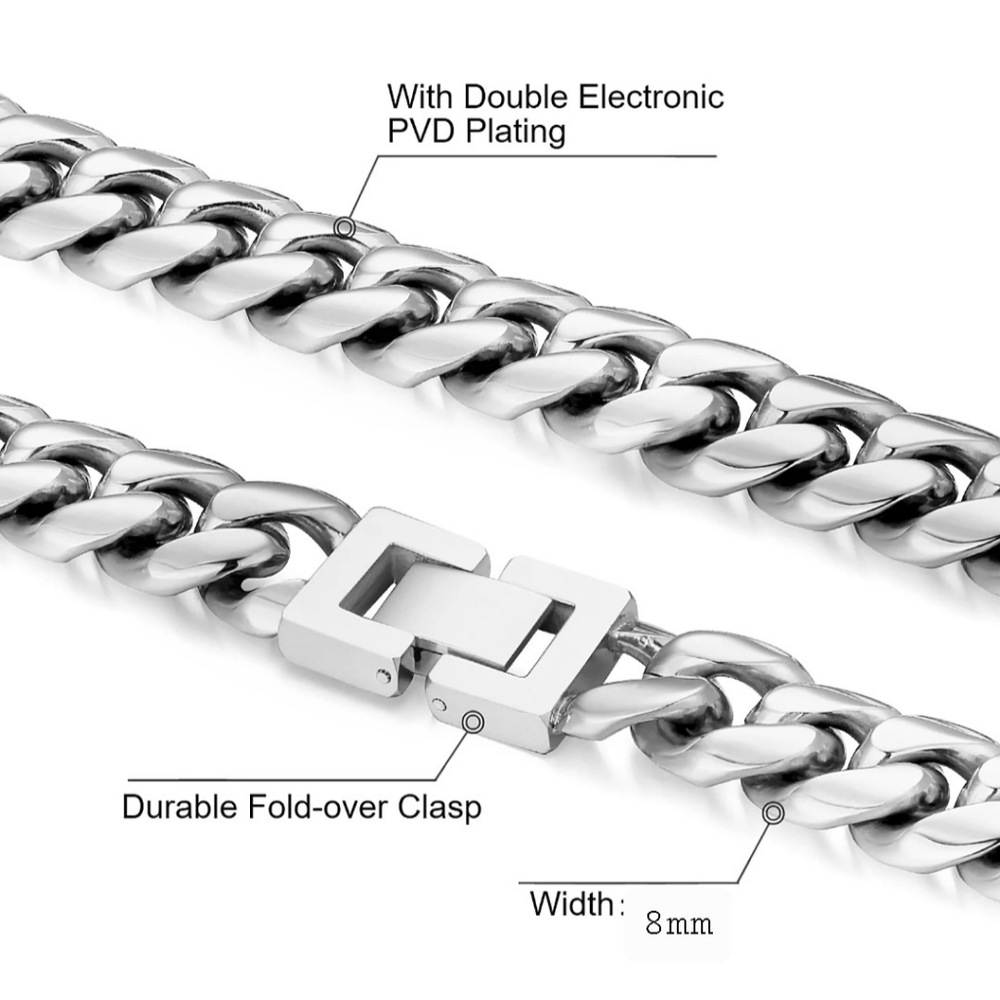 18" Stainless steel cuban chain